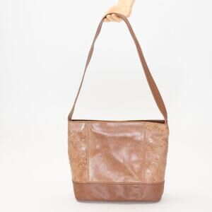 The Sak De Young Leather Hobo Bag Tobacco Floral (Pre-owned/as pictured)